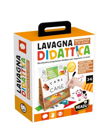 Lavagna Didattica Magnetica in Legno – Educativa e Creativa HEAIT59520 Headu | Futurartshop.com