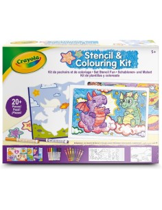 Set Stencil Fun – Pennarelli, Pastelli, Album e Stencil CRA04-2952 Crayola | Futurartshop.com