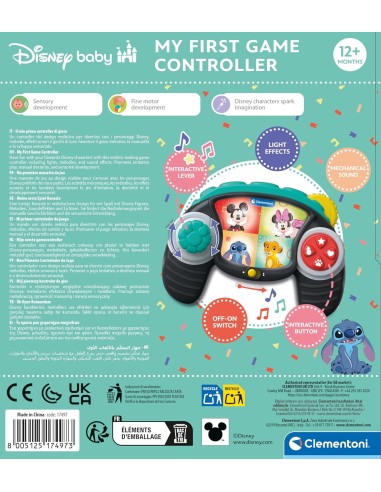 Baby Disney Joystick 12-36 Mesi – Gioco Educativo con Suoni CLE17497 Clementoni | Futurartshop.com