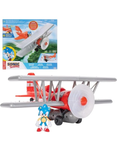 Sonic Tornado Biplane – Aircraft with Figure | Official Product JAK42328 Jakks Pacific | Futurartshop.com